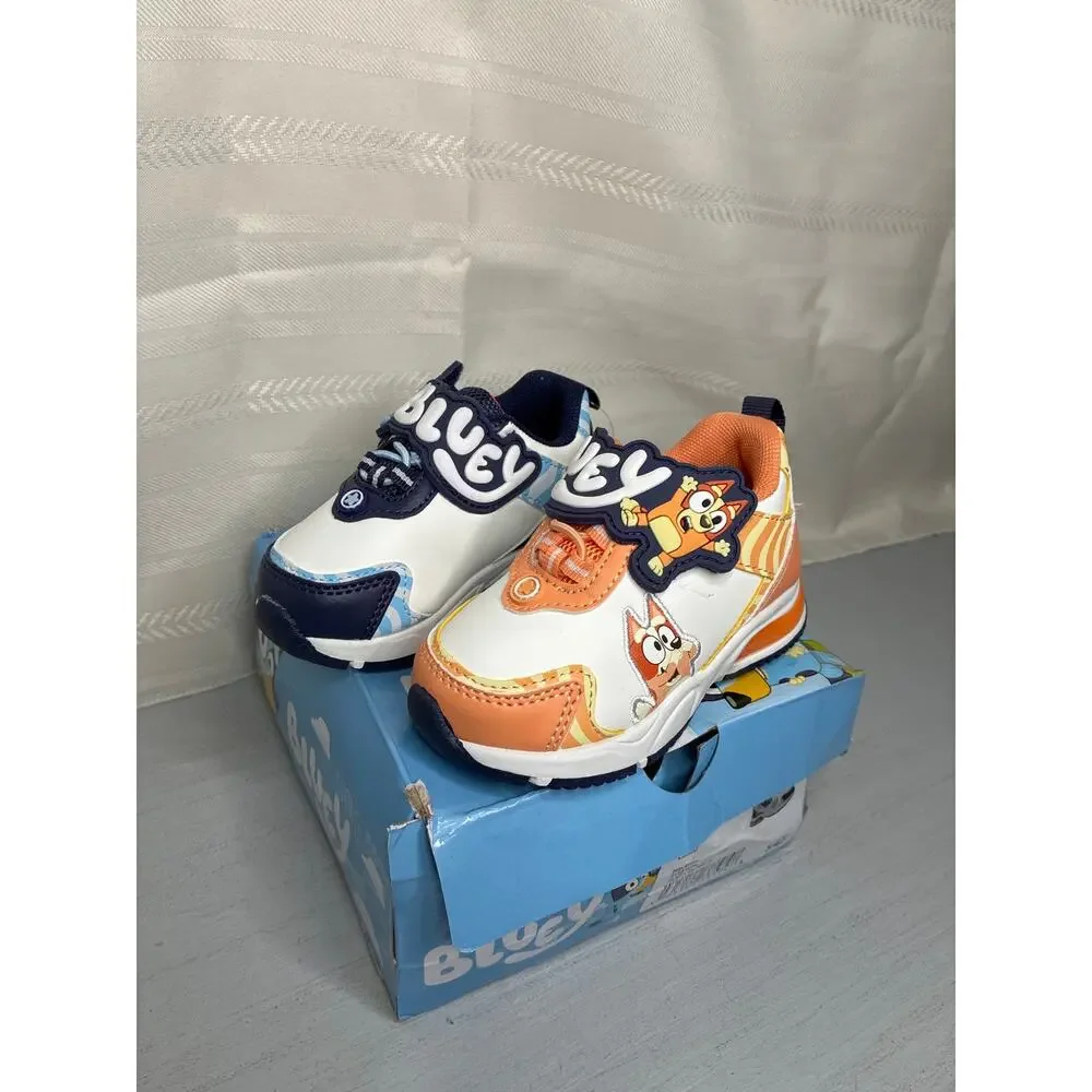 Ground Up Bluey & Bingo Toddler Unisex Athletic Sneakers Blue Orange Size 6M